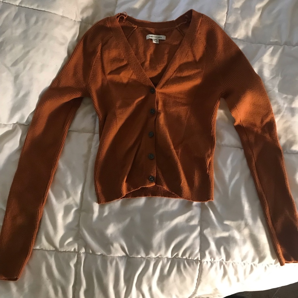 AE mustard cardigan